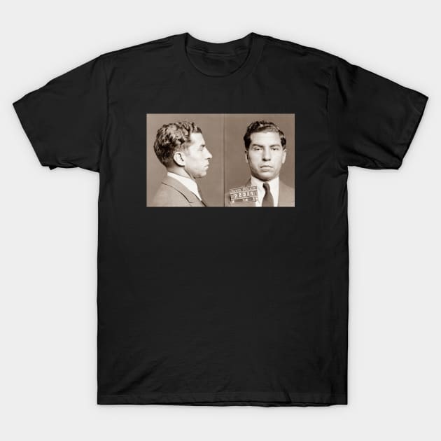 Lucky Luciano Mugshot T-Shirt by warishellstore